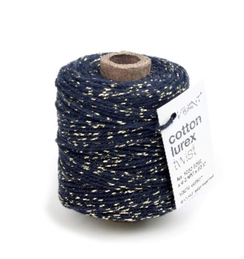 Vivant - Kordelband "Dark Blue" Cotton Lurex Cord Band 2mmx50m