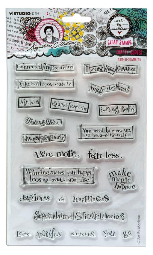 Art By Marlene - Stempelset "Crafty Quotes" Signature Collection Clear Stamps