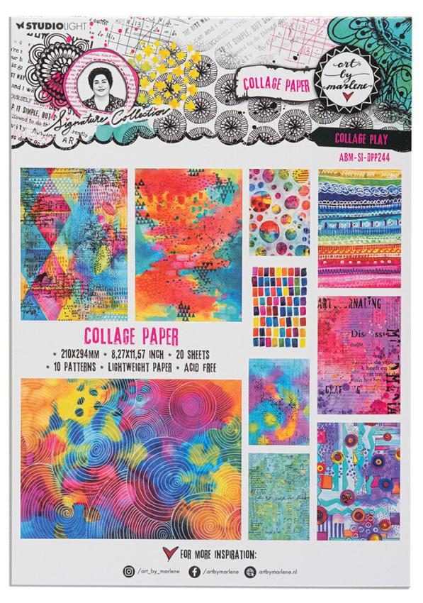 Art By Marlene - Designpapier "Collage Play" Paper Pack A4 - 20 Bogen