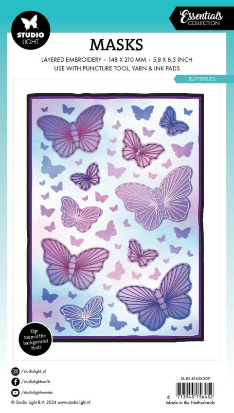 Studio Light - Schablone "Butterflies" Layered Stencil