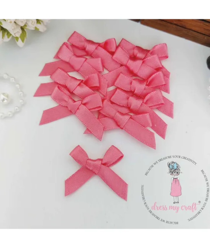 Dress My Craft - Satin Schleifen "Blush Pink" Satin Ribbon Bows