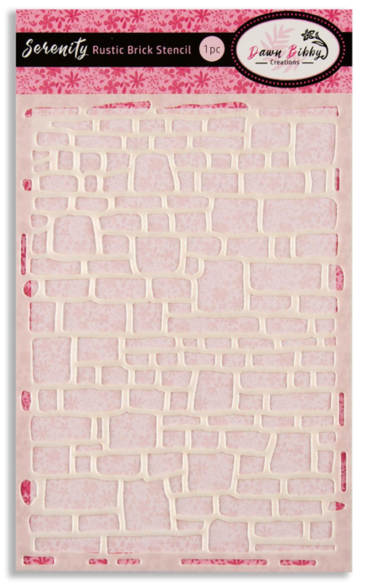 Dawn Bibby - Schablone "Rustic Brick" Stencil