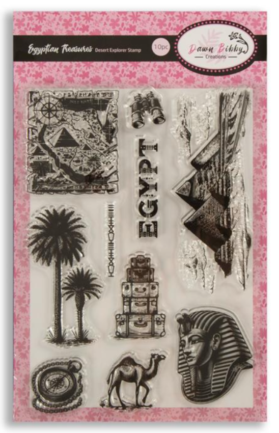 Dawn Bibby - Stempelset "Egyptian Treasures Explorer" Clear Stamps