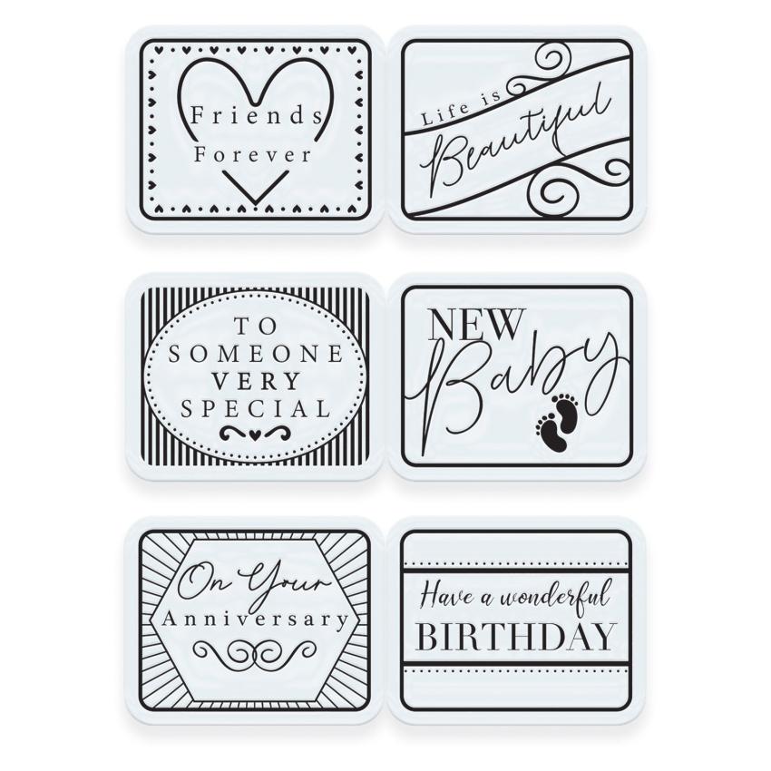 Tonic Studios - Stempelset "Rectangular sentiment" Clear Stamps