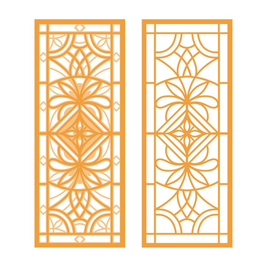 Tonic Studios - Stanzschablone "stained glass window strip Delicate decoration" Dies 