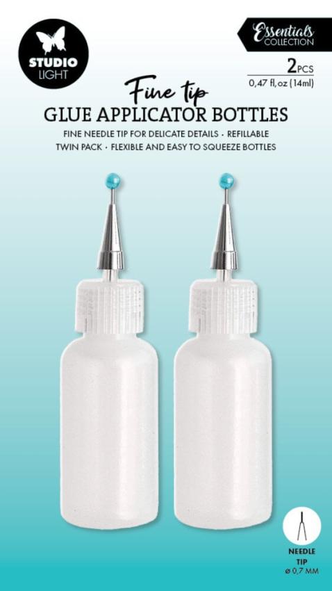 Studio Light - Klebstoff Applikator "Glue Application Bottles Ultra Fine Tip (2x14ml)"