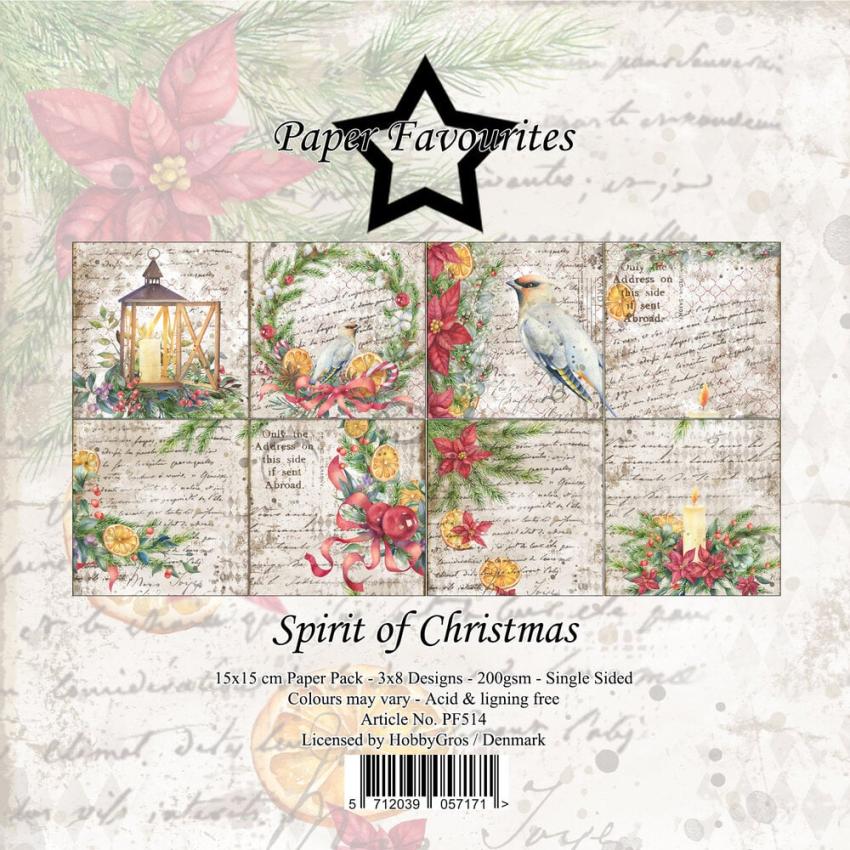 Paper Favourites - Designpapier "Spirit of Christmas" Paper Pack 6x6 Inch - 24 Bogen