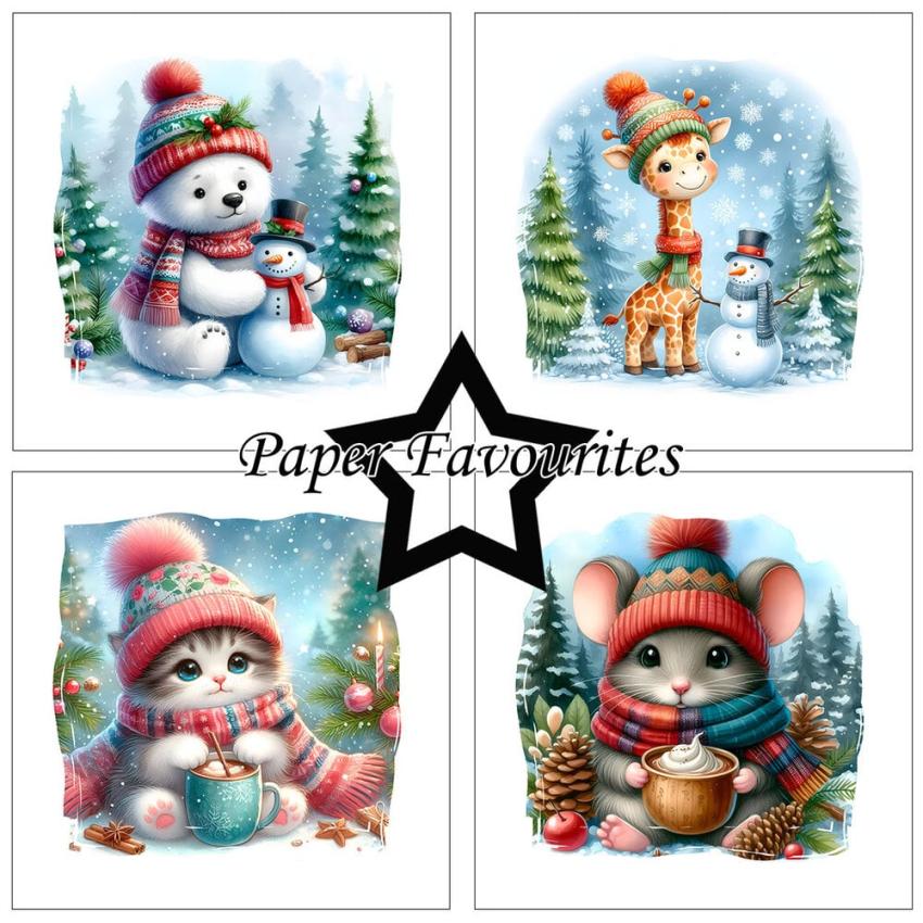 Paper Favourites - Designpapier "Cute Christmas" Paper Pack 12x12 Inch 8 Bogen