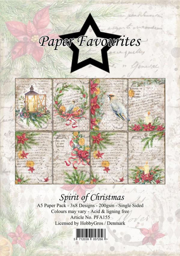 Paper Favourites - Designpapier "Spirit of Christmas" Paper Pack A5 - 24 Bogen