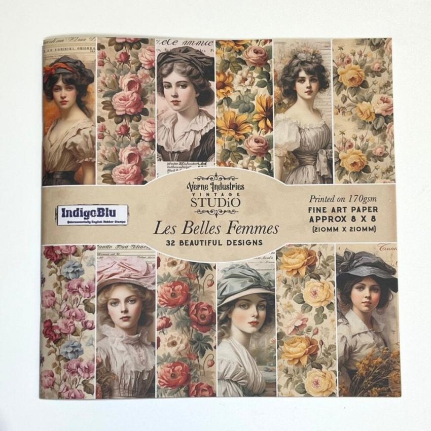 IndigoBlu - Designpapier "Les Belles Femmes" Paper Pack 8x8 Inch - 24 Bogen