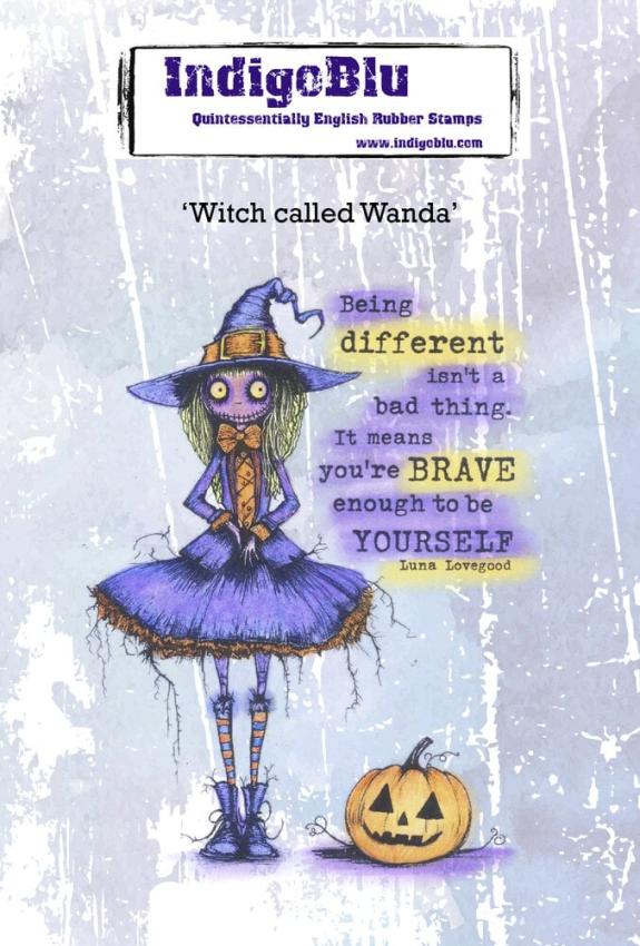 IndigoBlu - Gummistempel Set "Witch Called Wanda" A6 Rubber Stamp