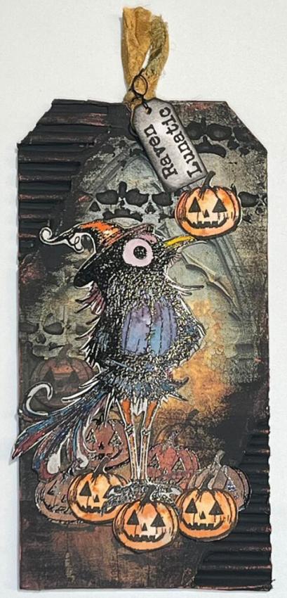 IndigoBlu - Gummistempel Set "Raven Mad" A6 Rubber Stamp