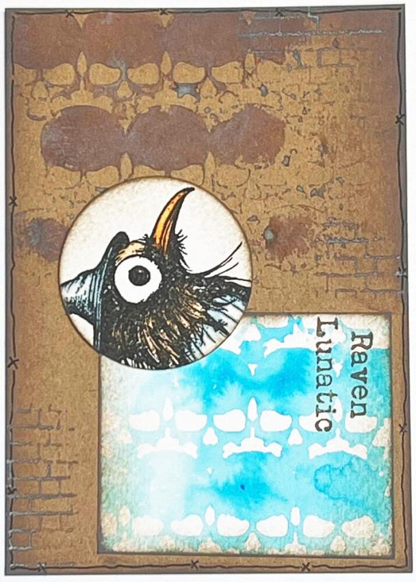 IndigoBlu - Gummistempel Set "Raven Mad" A6 Rubber Stamp