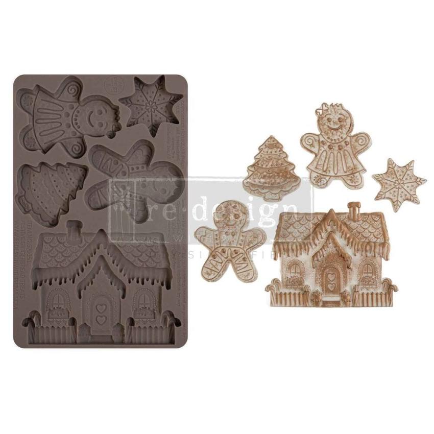 Re-Design with Prima - Gießform "Festive Gingerbread Treats" Mould 5x8 Inch