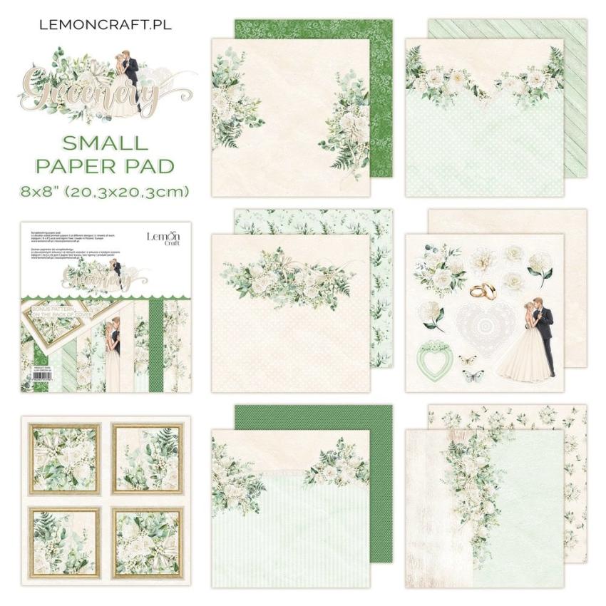 LemonCraft - Designpapier "Greenery" Paper Pad 8x8 Inch - 12 Bogen