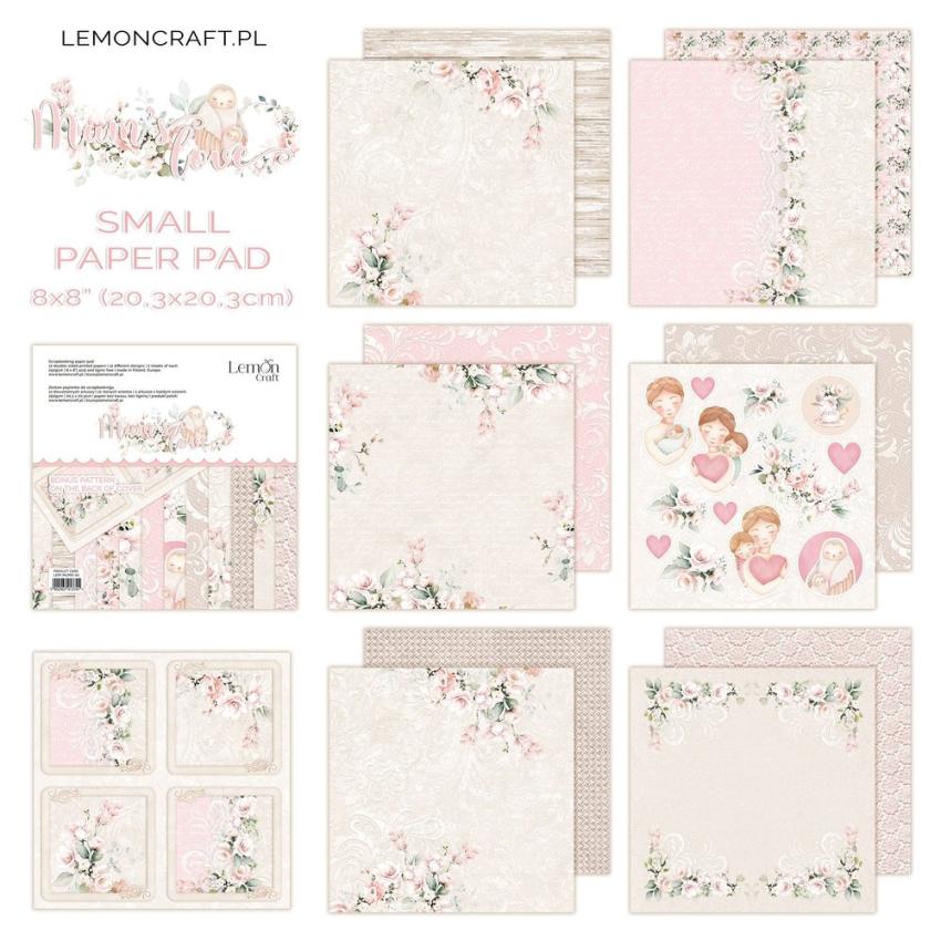 LemonCraft - Designpapier "Mums' Love" Paper Pad 8x8 Inch - 12 Bogen