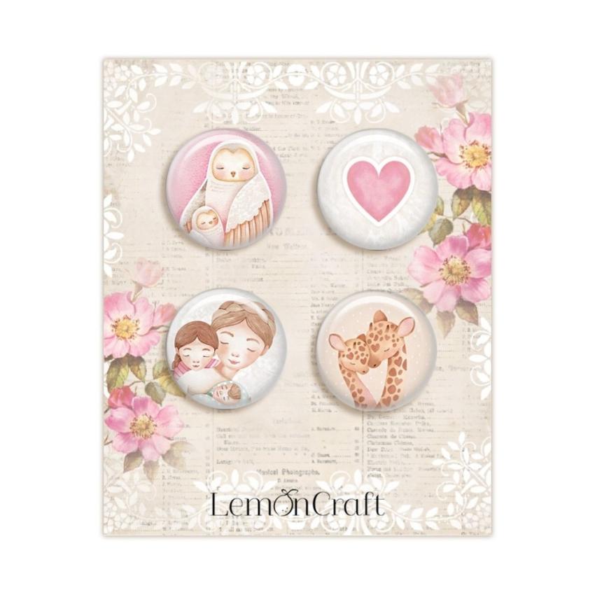 LemonCraft - Buttons 4Stk. "Mums' Love"