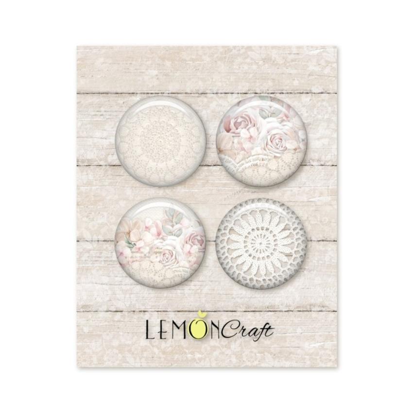 LemonCraft - Buttons 4Stk. "Linen Story"