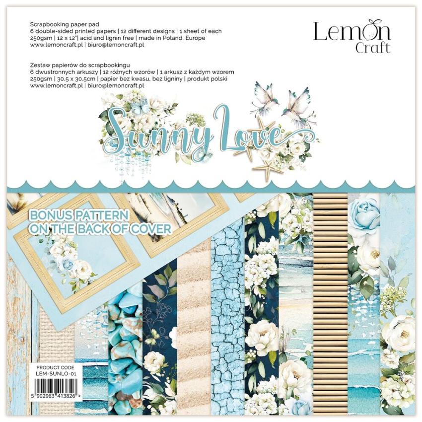 LemonCraft - Designpapier "Sunny Love" Paper Pad 12x12 Inch - 6 Bogen