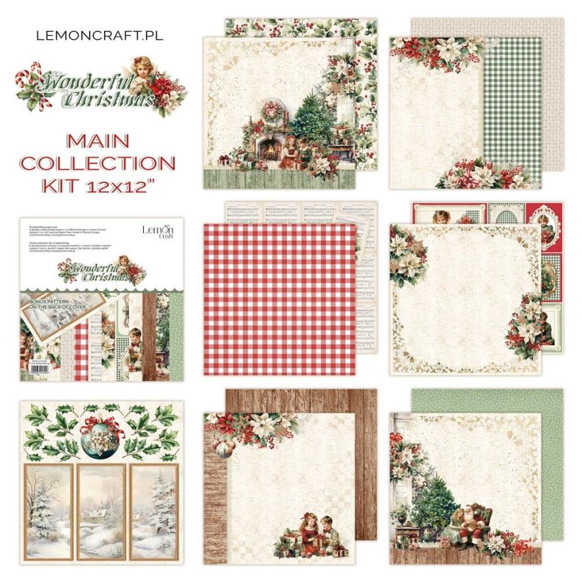 LemonCraft - Designpapier "Wonderful Christmas" Paper Pad 12x12 Inch - 6 Bogen