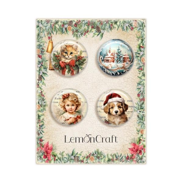 LemonCraft - Buttons 4Stk. "Wonderful Christmas"