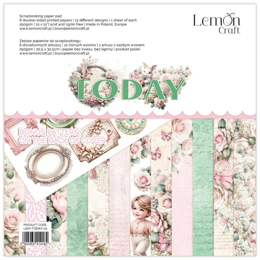 LemonCraft - Designpapier "Today" Paper Pad 12x12 Inch - 6 Bogen