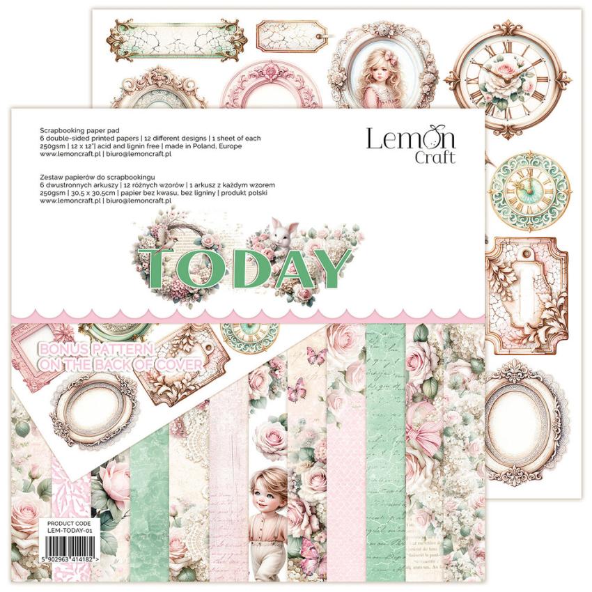 LemonCraft - Designpapier "Today" Paper Pad 12x12 Inch - 6 Bogen