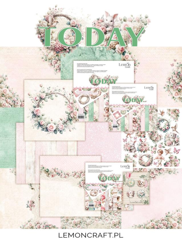 LemonCraft - Designpapier "Today" Paper Pad 8x8 Inch - 12 Bogen