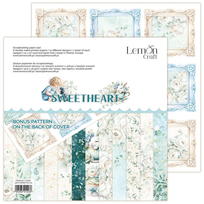 LemonCraft - Designpapier "Sweetheart" Paper Pad 12x12 Inch - 6 Bogen