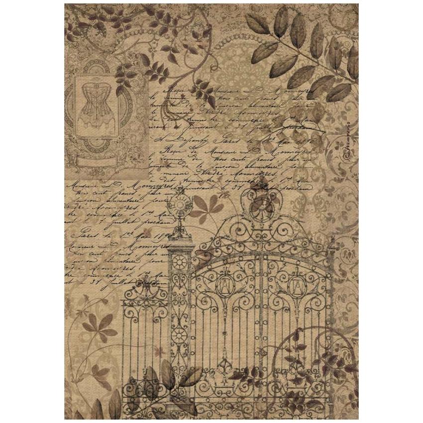 Stamperia - Decopatch Papier "Gate" Decoupage A4 - 6 Bogen  