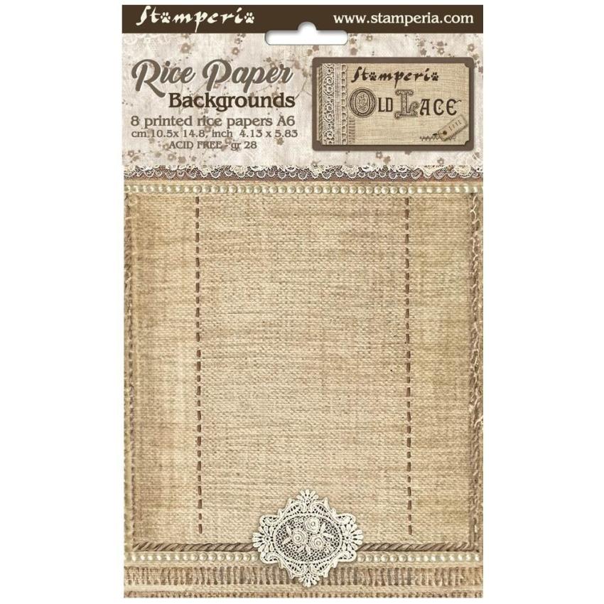 Stamperia - Decopatch Papier "Backgrounds" Decoupage A6 - 8 Bogen  