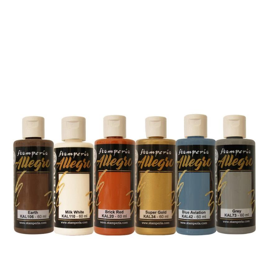 Stamperia - Acrylfarbe "Alterego" Allegro Paint Kit 6x60 ml