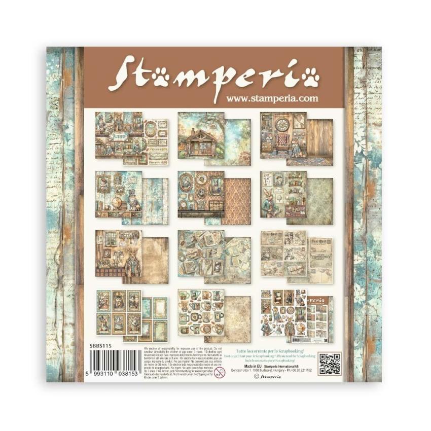 Stamperia - Designpapier "Alterego" Paper Pack 8x8 Inch - 10 Bogen