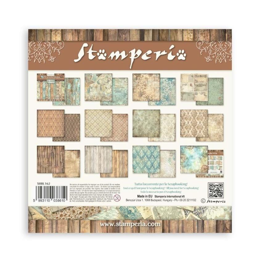 Stamperia - Designpapier "Alterego Maxi Backgrounds Selection" Paper Pack 12x12 Inch - 10 Bogen