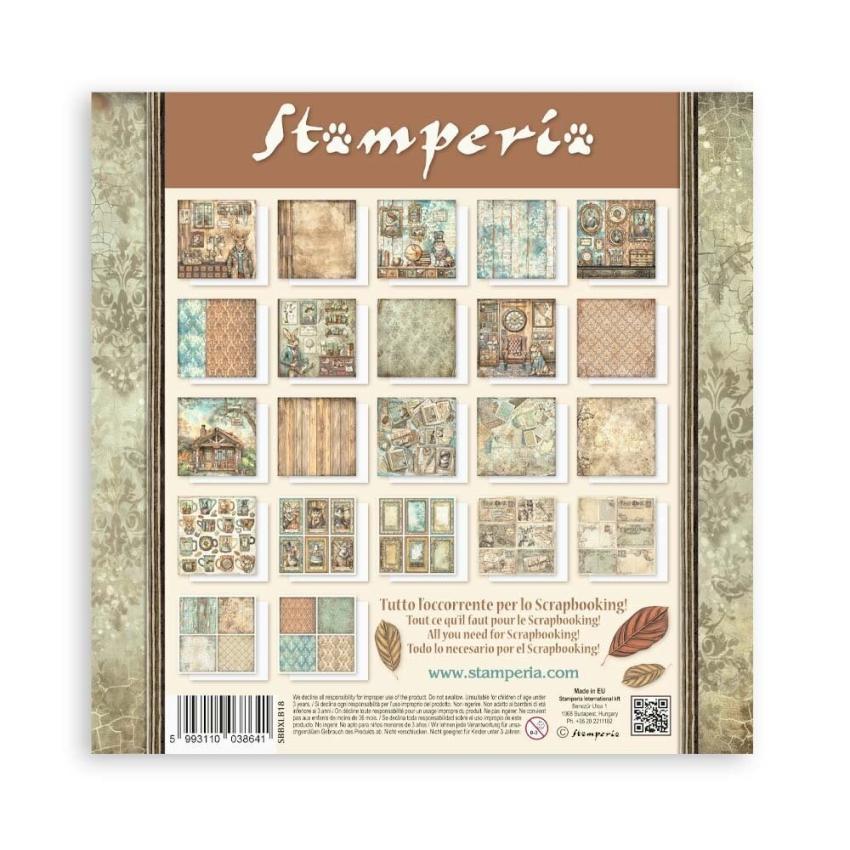 Stamperia - Designpapier "Alterego Maxi" Paper Pack 12x12 Inch - 10 Bogen