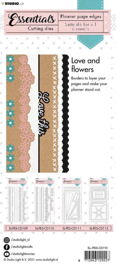 Studio Light - Stanzschablone "Edges Love & Flowers Planner" Dies