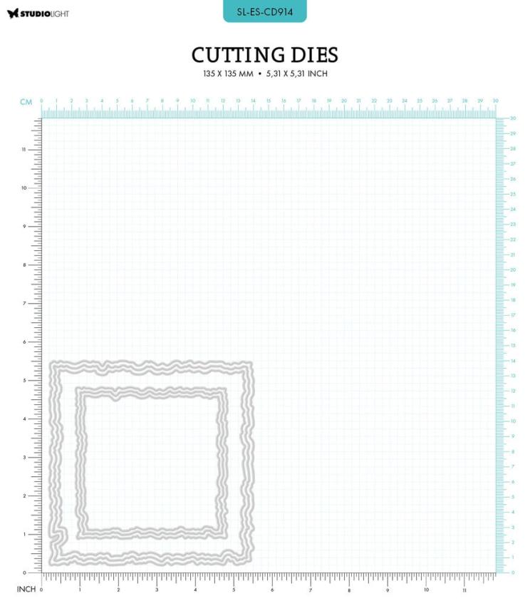 Studio Light - Stanzschablone "Torn Edge Squares" Dies