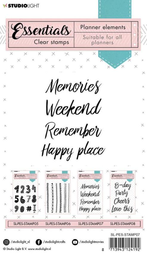 Studio Light - Stempelset "Text Everyday Planner" Clear Stamps