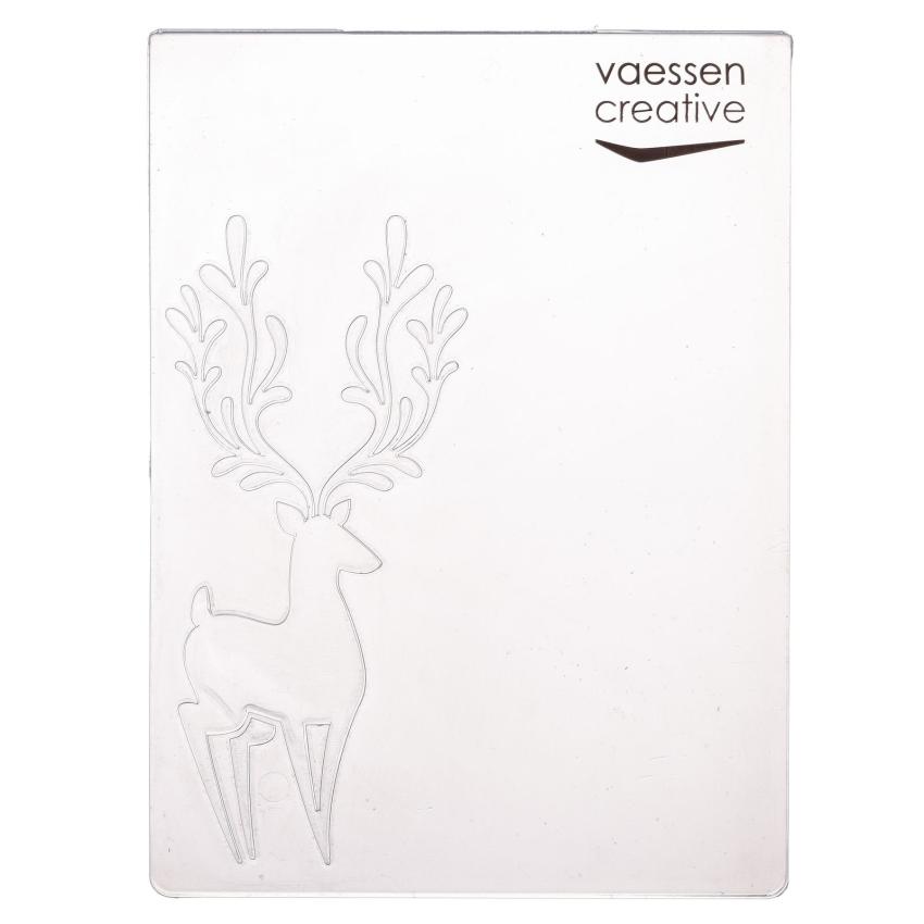 Vaessen Creative - Prägefolder "Rentier in Ecke" Embossingfolder