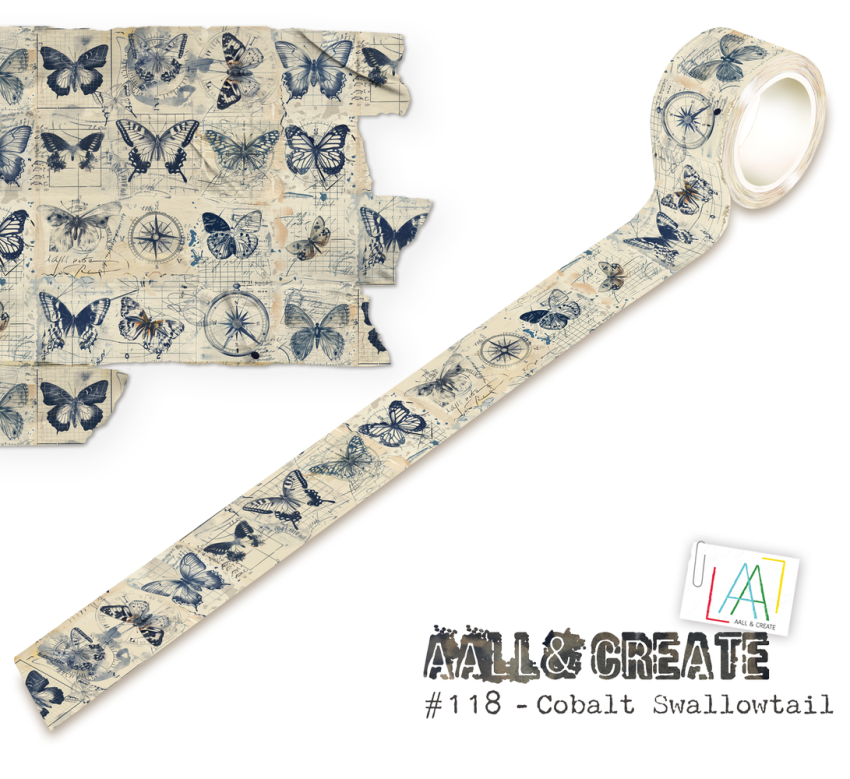 AALL and Create "Cobalt Swallowtail" Washi Tape 25 mm