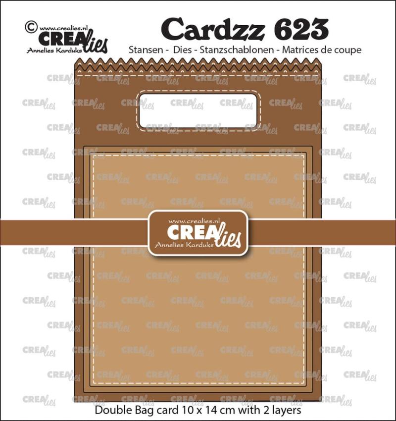 Crealies - Stanzschablone "No. 623 Double Card Bag" Cardzz Dies