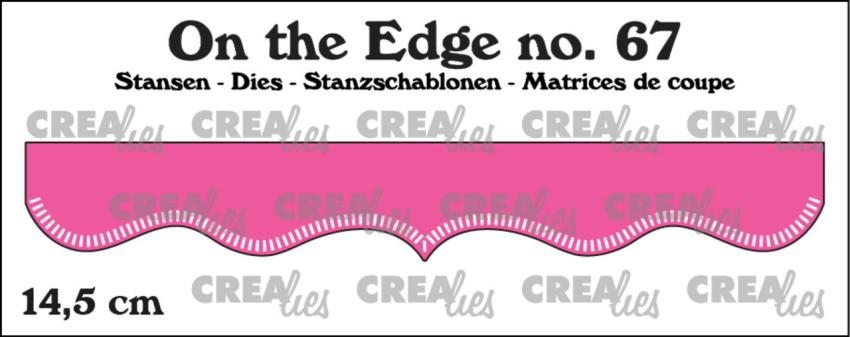 Crealies - Stanzschablone "No. 67 14.5 Edge with Little Stripes" On The Edge Dies