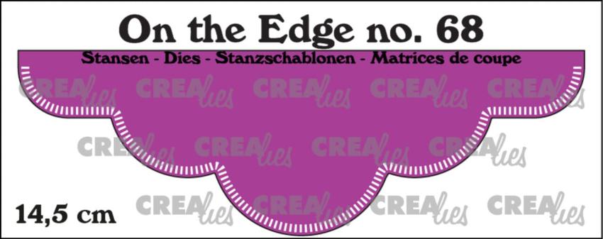 Crealies - Stanzschablone "No. 68 14.5 Edge with Little Stripes" On The Edge Dies