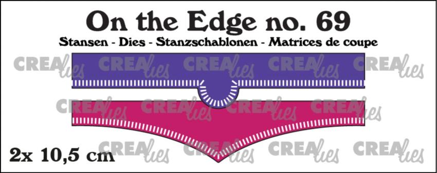 Crealies - Stanzschablone "No. 69 Edge with Little Stripes" On The Edge Dies