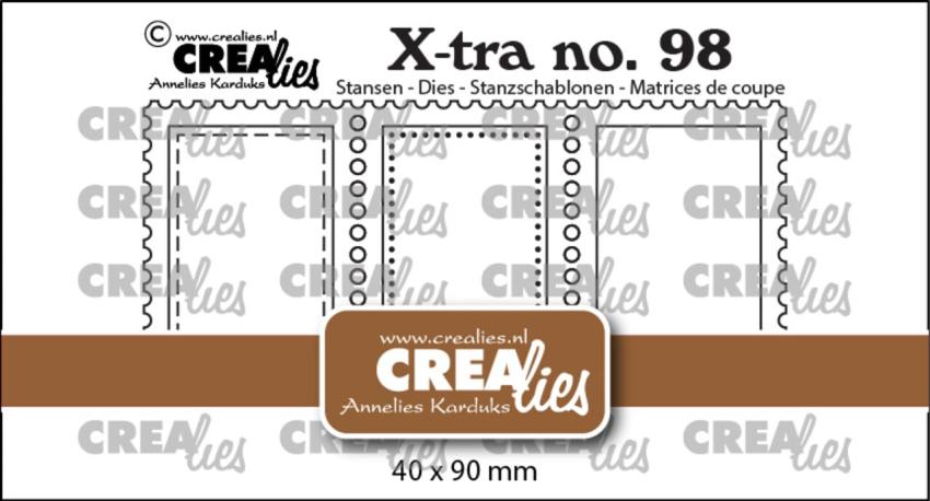 Crealies - Stanzschablone "No. 98 Postage Stamps in a Row Vertical" X-tra Dies