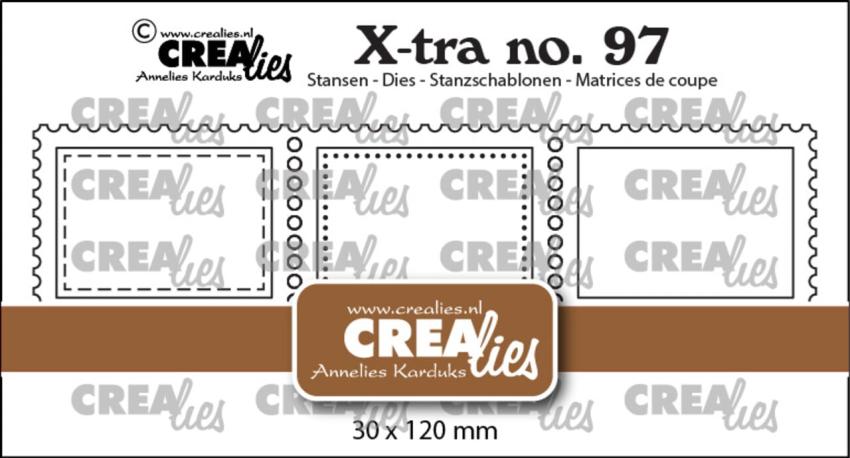 Crealies - Stanzschablone "No. 97 Postage Stamps in a Row Horizontal" X-tra Dies