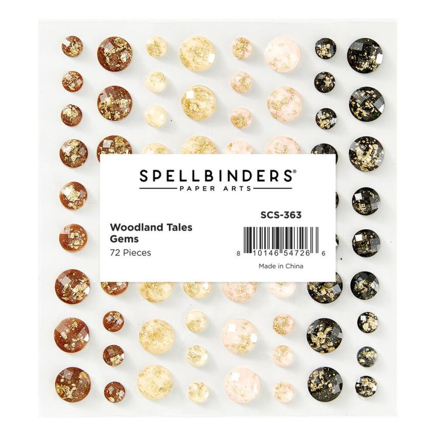 Spellbinders - Schmucksteine "Gold Flecked" Gemstones 72 Stück