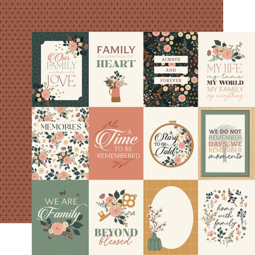 Echo Park - Designpapier "Family" Collection Kit 12x12 Inch - 12 Bogen