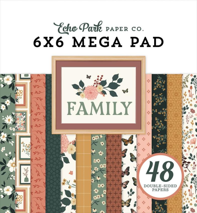 Echo Park - Designpapier "Family" Cardmakers Mega Pad 6x6 Inch - 48 Bogen