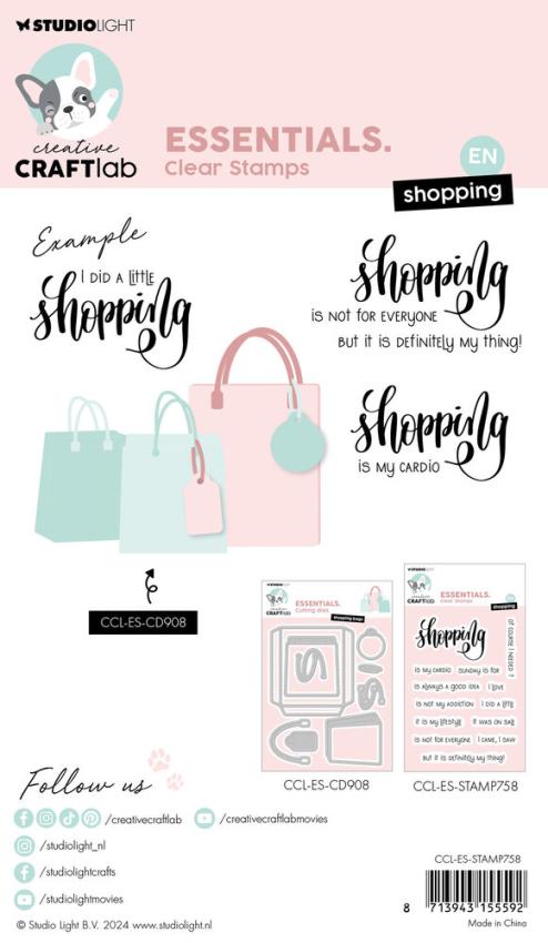 Creative Craft Lab - Studio Light - Stempelset "Shopping" Clear Stamps